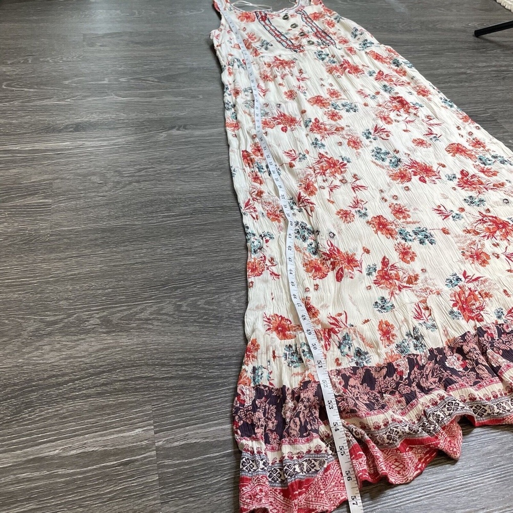 Knox Rose Womens Floral Dress sz XXL 4 Button Maxi Sleeveless - Picture 8 of 10